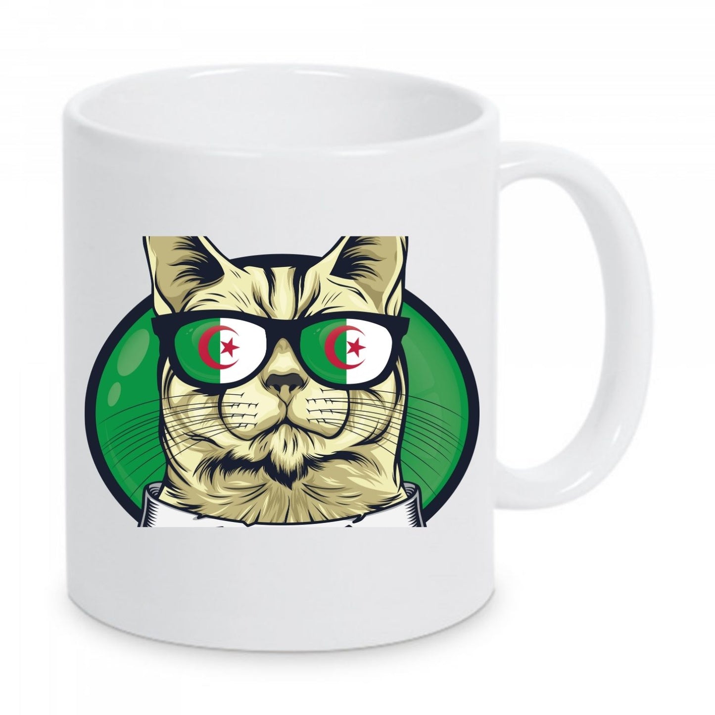 Mug Chat Algérien – Design Cool & Patriotique