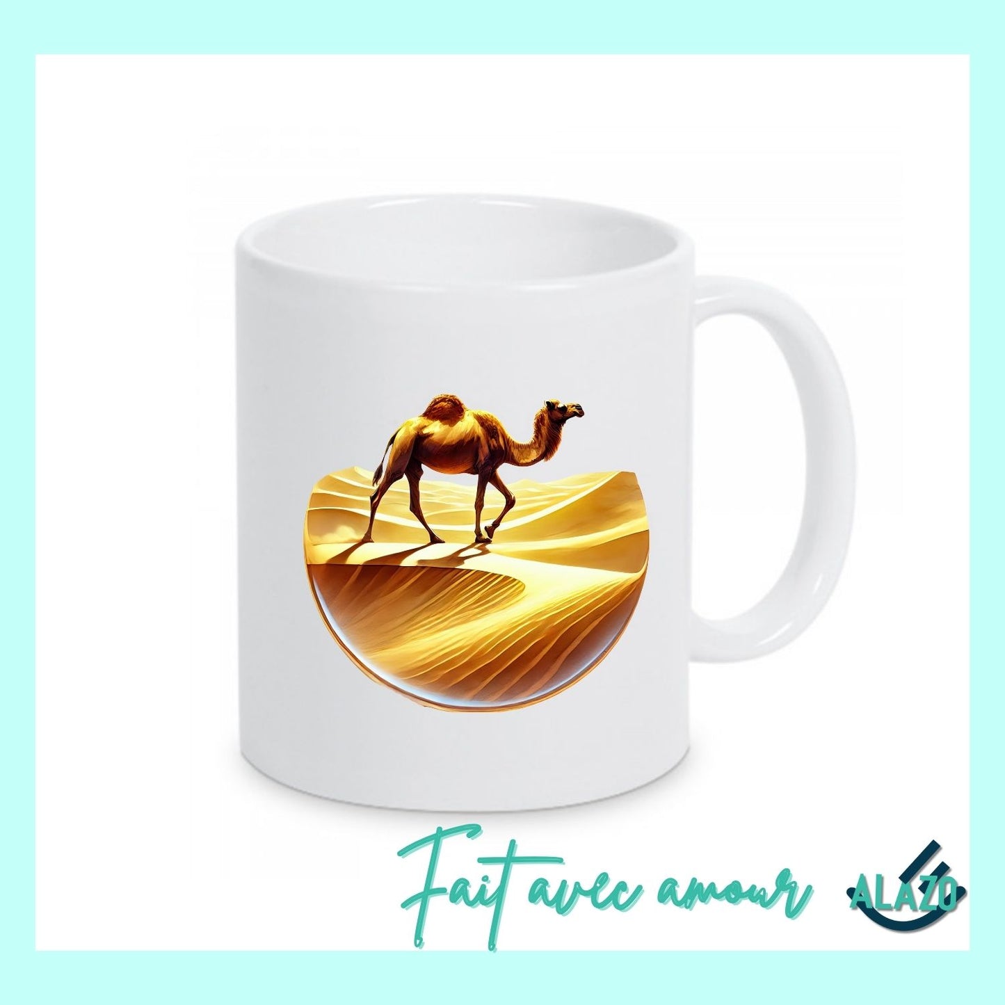 Mug Sahara Algérien – Chameau & Dunes Dorées