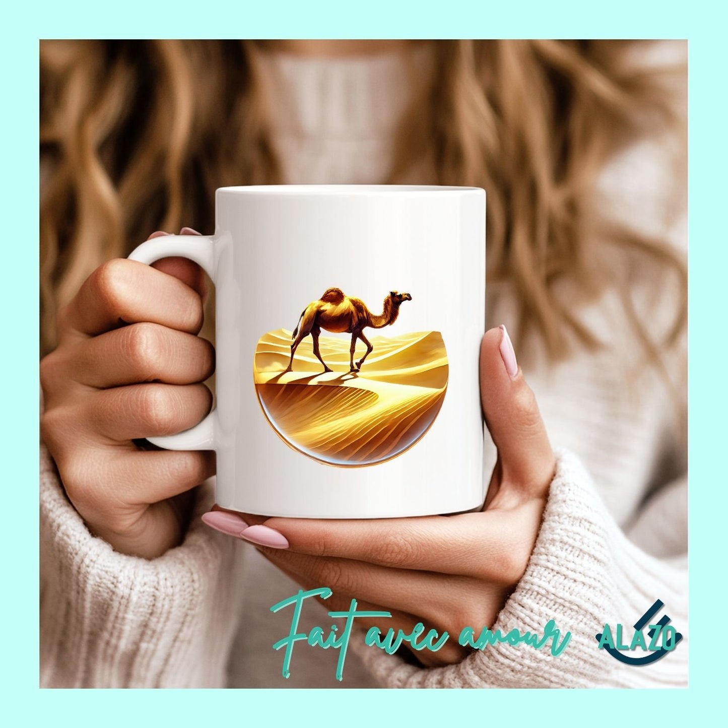 Mug Sahara Algérien – Chameau & Dunes Dorées