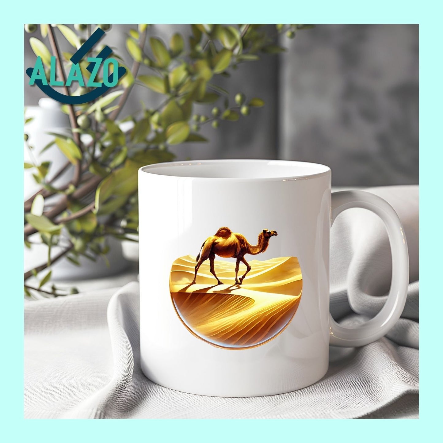 Mug Sahara Algérien – Chameau & Dunes Dorées
