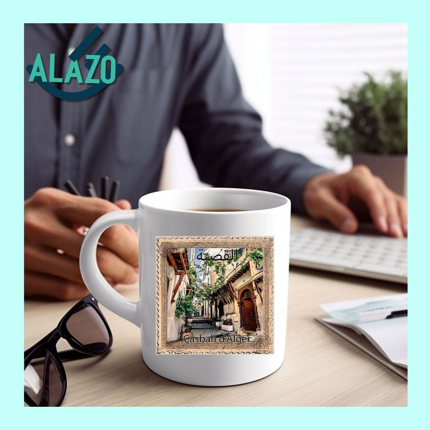 Mug-Architecture-Traditionnelle-Algérie-Design-Timbre-Vintage