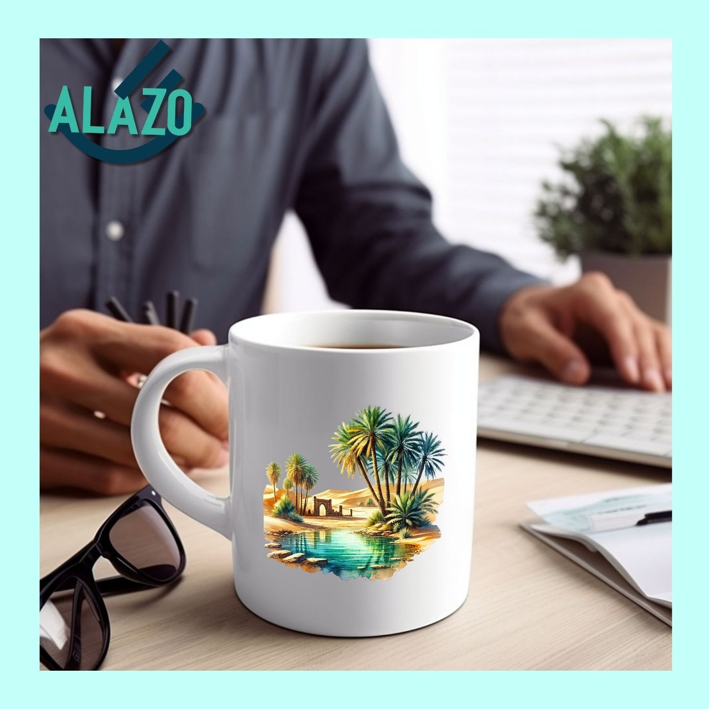 Mug Oasis Algérienne – Palmier Dunes du Sahara