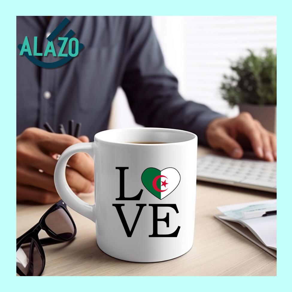 LOVE Algeria Mug, Gift For Algerian, Algeria Cup, Algeria Souvenir, Coffee Mug, Algeria Gift Idea