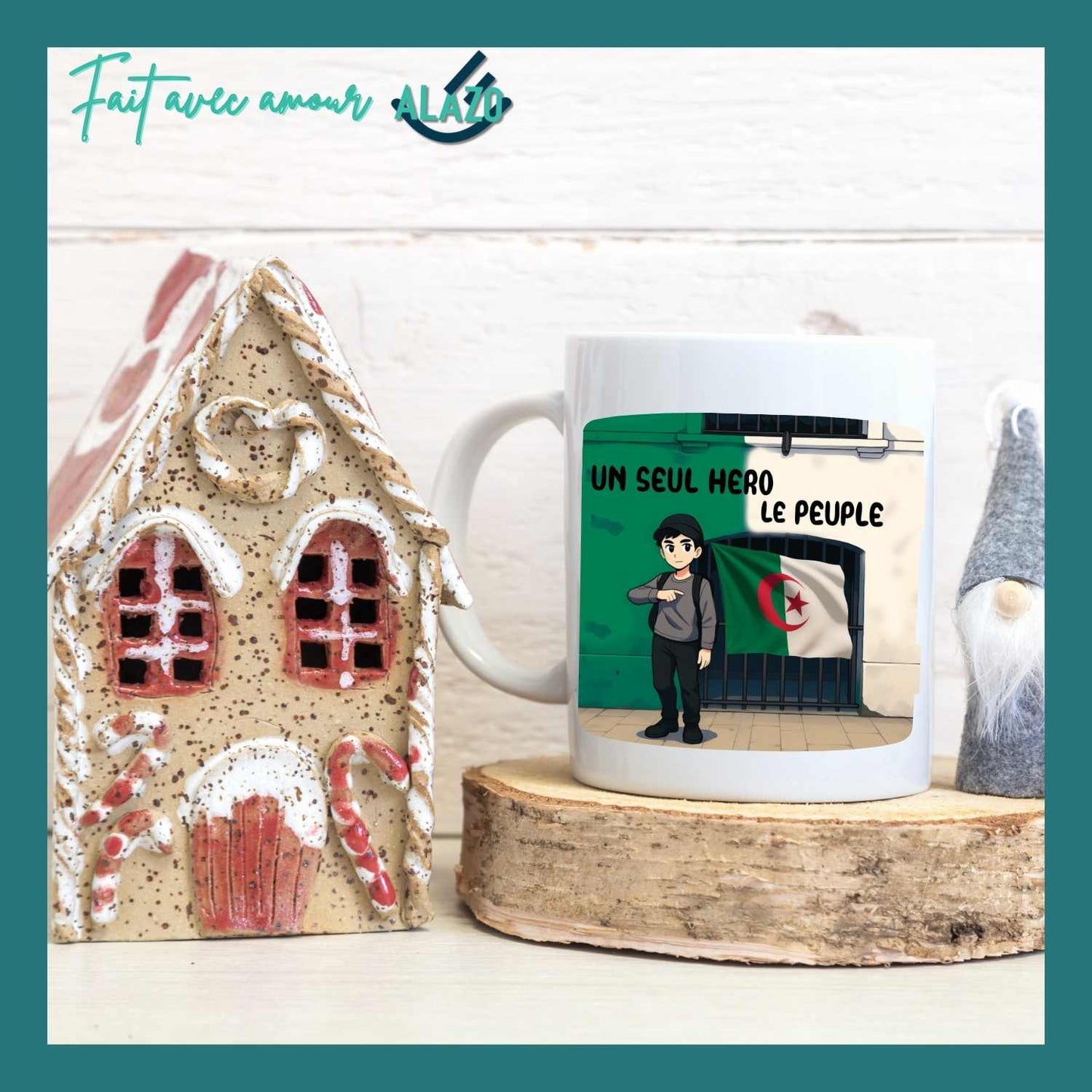 Mug “Un Seul Héros : Le Peuple” – Tasse Algérie Héros National, Cadeau Patriotique et Symbolique