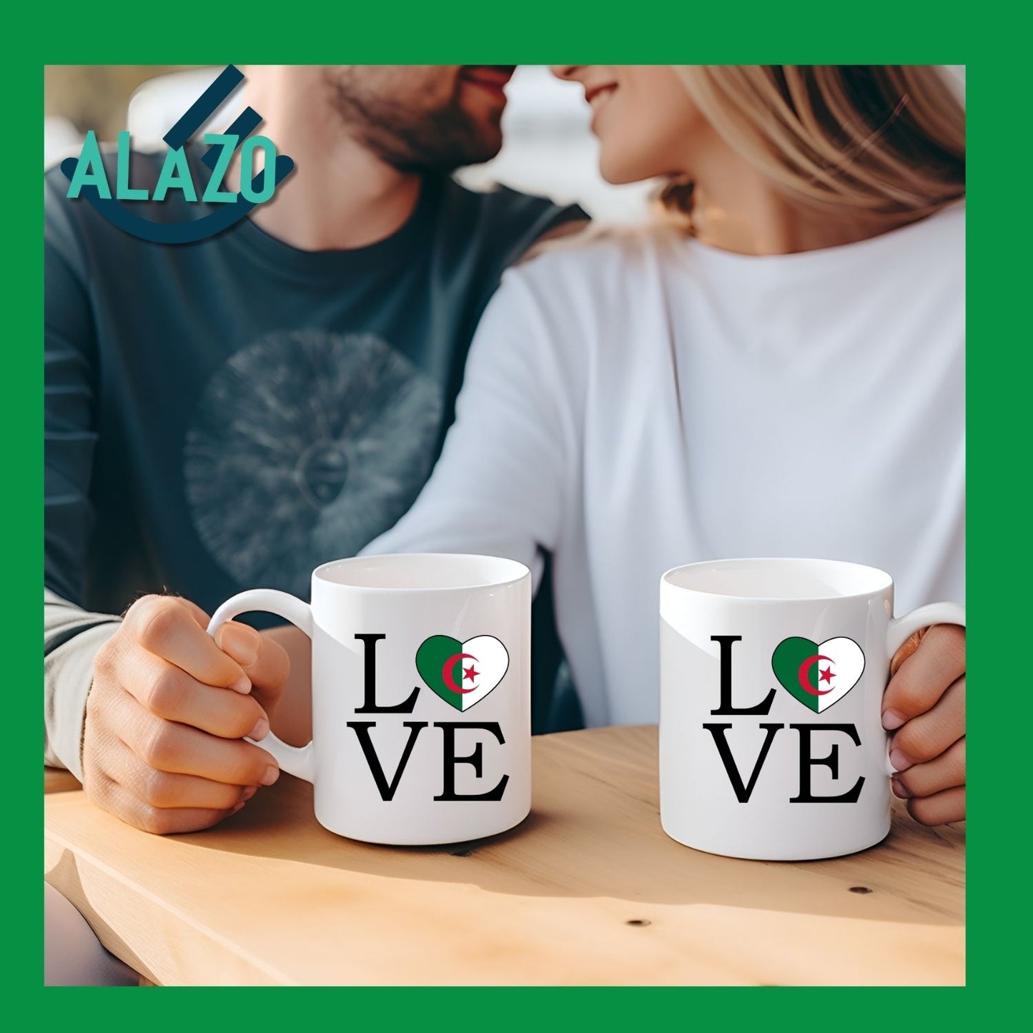Mug LOVE Algérie, Cadeau Pour Algérien, Tasse Algérie, Souvenir d'Algérie, Tasse Café, Idée Cadeau Algérie