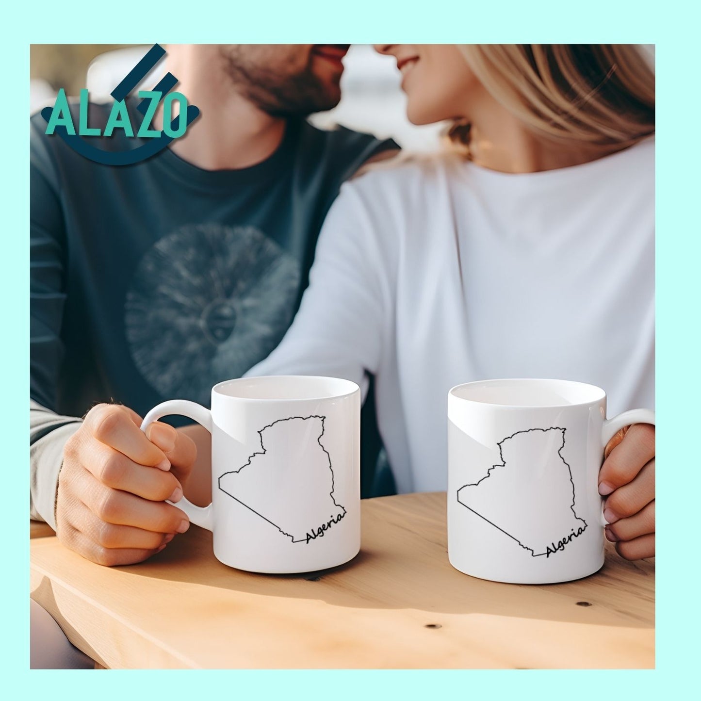 Tasse CARTE Algérie, ecriture algerie Mug Carte, Cadeau de voyageur, Cadeau d'anniversaire, Carte Algérie, Cadeau souvenir (Copie)
