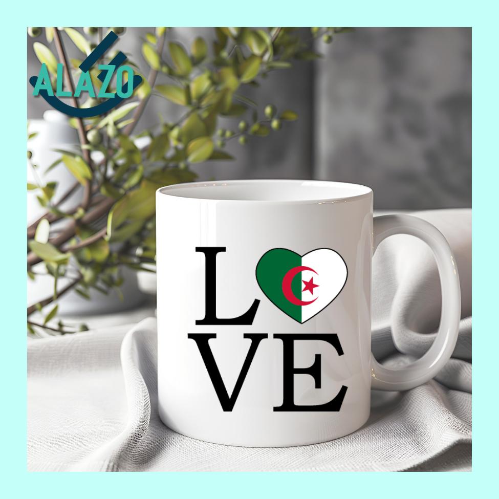 LOVE Algeria Mug, Gift For Algerian, Algeria Cup, Algeria Souvenir, Coffee Mug, Algeria Gift Idea