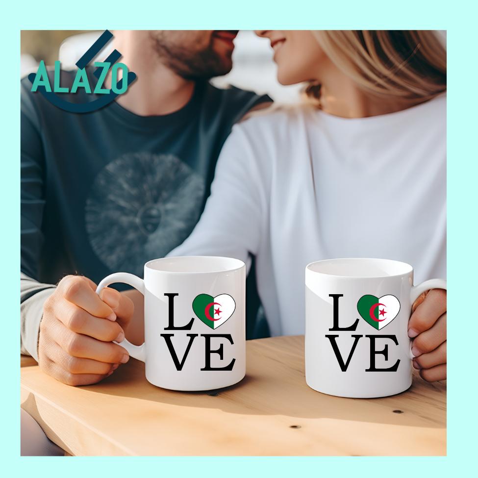 LOVE Algeria Mug, Gift For Algerian, Algeria Cup, Algeria Souvenir, Coffee Mug, Algeria Gift Idea