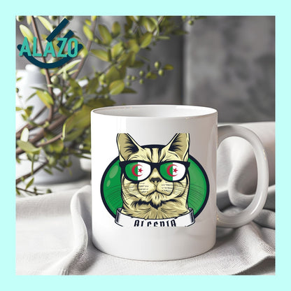 Mug Chat Algérien – Design Cool & Patriotique