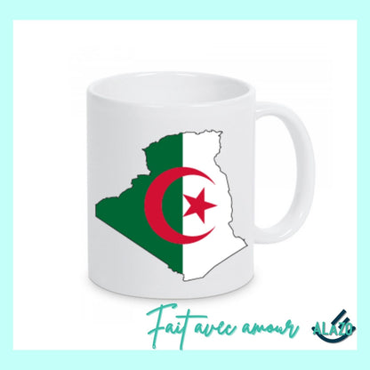 Tasse Café CARTE ALGERIE, Mug en Céramique, Cadeau Original, Tasse Design, Carte de l'Algérie, Souvenir Algérie