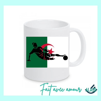 Mug Football Algérie – Joueur & Drapeau National