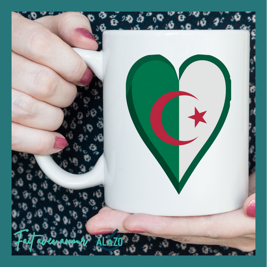 MUG COEUR ALGERIE DRAPEAU