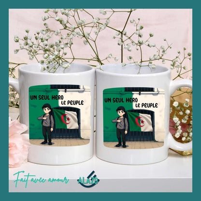 Mug “Un Seul Héros : Le Peuple” – Tasse Algérie Héros National, Cadeau Patriotique et Symbolique