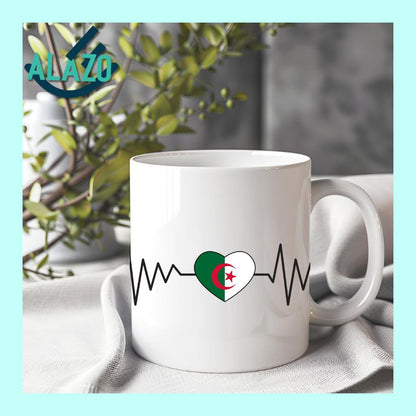 Algeria Heartbeat Card Tumbler, Tumbler Card, Traveler Gift, Birthday Gift, Algeria Card, Gift for Algeria, Algeria Gift, Algeria