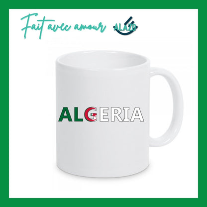 Tasse Café Algérie Typo, Mug Souvenir Algérien, Collection Tasse, Idée Cadeau Algérie, Souvenir Culturel