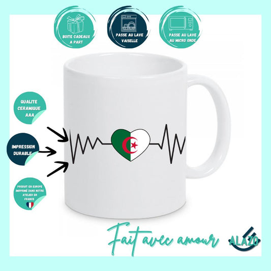 Algeria Heartbeat Card Tumbler, Tumbler Card, Traveler Gift, Birthday Gift, Algeria Card, Gift for Algeria, Algeria Gift, Algeria