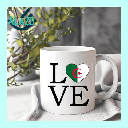 LOVE Algeria Mug, Gift For Algerian, Algeria Cup, Algeria Souvenir, Coffee Mug, Algeria Gift Idea